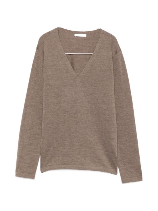 26FW 더로우 V넥 긴팔 니트 스웨터 R000702Y1026 TPM GREY