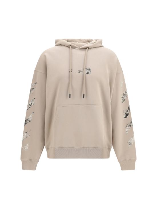 26FW 오프화이트 후드 티셔츠 OMBB085F26FLE00400 031 BEIGE