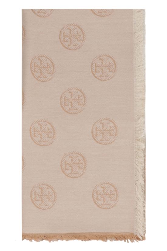  토리버치 머플러/스카프 실크 울 스카프 카멜 - TORY BURCH
