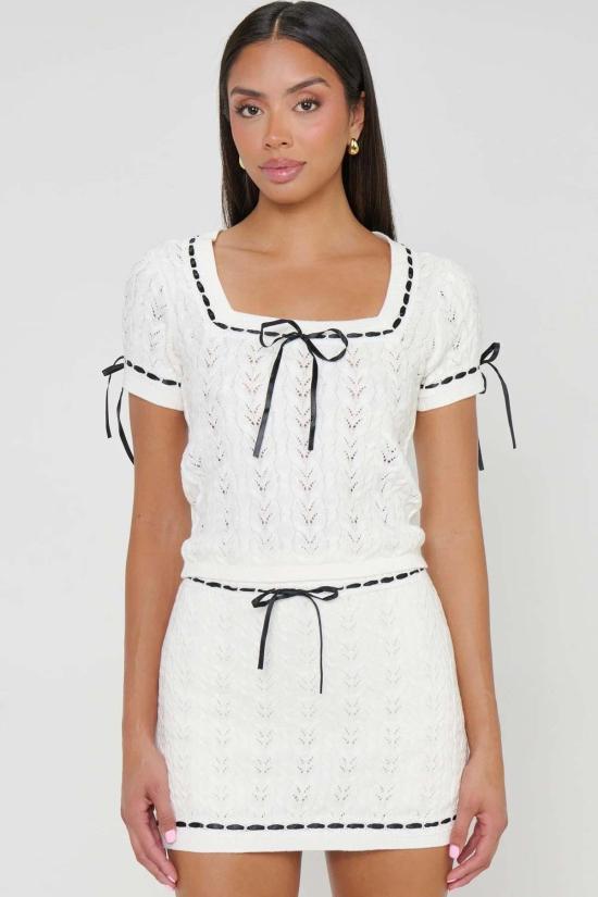  Mumu 숏팬츠 무무 시몬느 미니 스커트 아이보리/블랙 - OTHER BRANDS