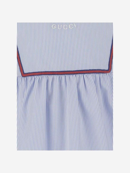  [키즈] 구찌 원피스 아동용 면 드레스 (로고 포함) 연한 파란색 - GUCCI