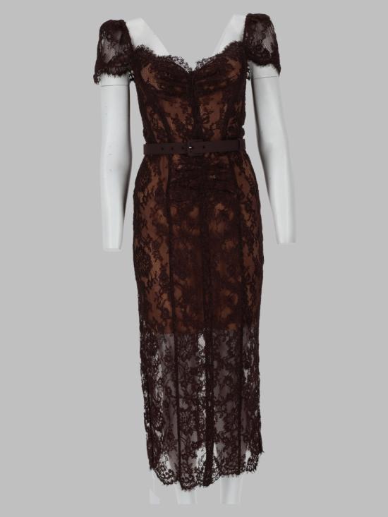 26FW 셀프 포트레이트 원피스 PF26 099MA BR BROWN