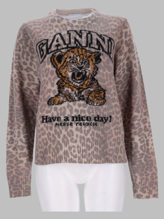 26FW 가니 스웨터 A1150012 859 ANIMALIER