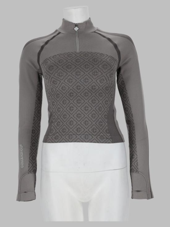 26FW 카사블랑카 탑 W AW26 ACT 068 01LIGHTGREYMONOGRAM