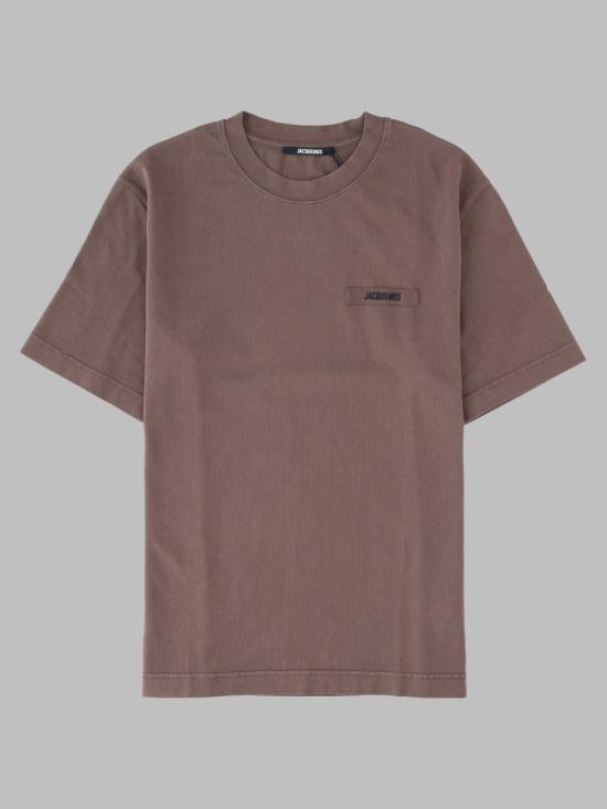 26FW 자크뮈스 그로그랭 로고 티셔츠 TSM00133AJ0 0226850 BROWN
