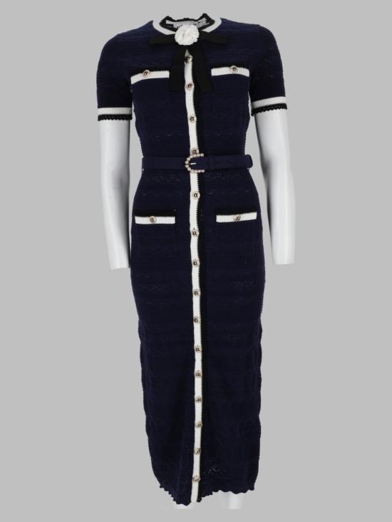 26FW 셀프 포트레이트 원피스 PF26 072MA N NAVY BLUE