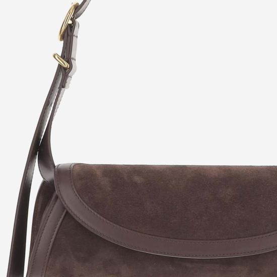  질샌더 가방 Jil Sander Cannolo Piccola 숄더백 초콜릿 플럼 - JIL SANDER