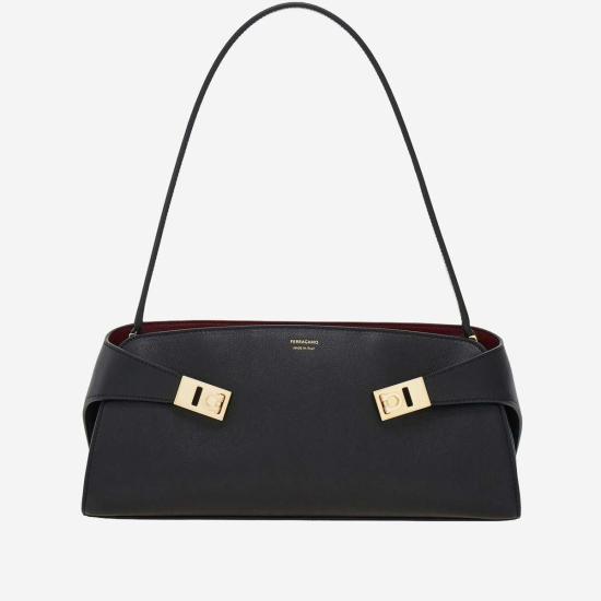  살바토레 페라가모 가방 페라가모 허그 이스트 웨스트 숄더백 블랙 - SALVATORE FERRAGAMO