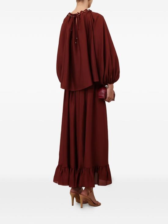 26FW 짐머만 롱 스커트 8440SSS 261MER BORDEAUX - ZIMMERMANN