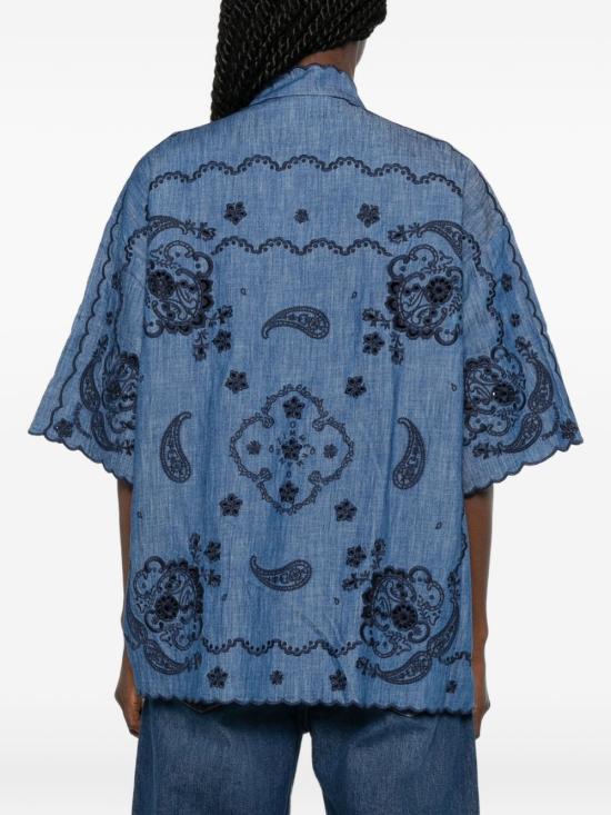 26FW 짐머만 블라우스 8360TSS 261RWBLU NAVY - ZIMMERMANN