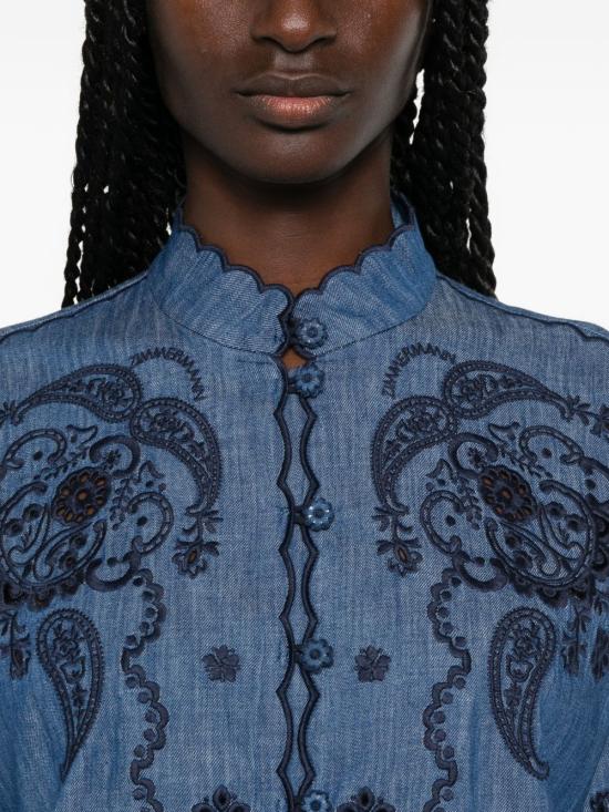 26FW 짐머만 블라우스 8360TSS 261RWBLU NAVY - ZIMMERMANN