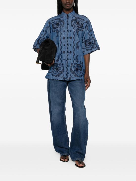 26FW 짐머만 블라우스 8360TSS 261RWBLU NAVY - ZIMMERMANN