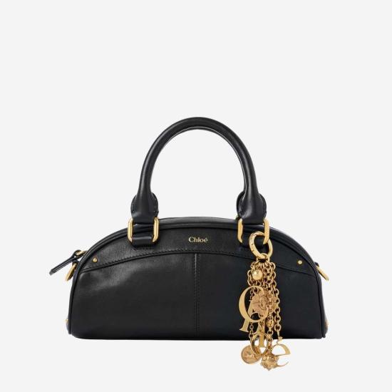  끌로에 가방 (Chloé) 스몰 볼링백 소프트 레더 핸드백 블랙