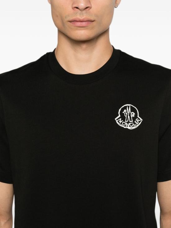 26FW 몽클레어 반팔 티셔츠 L20918C00025 89AUG999 Black - MONCLER