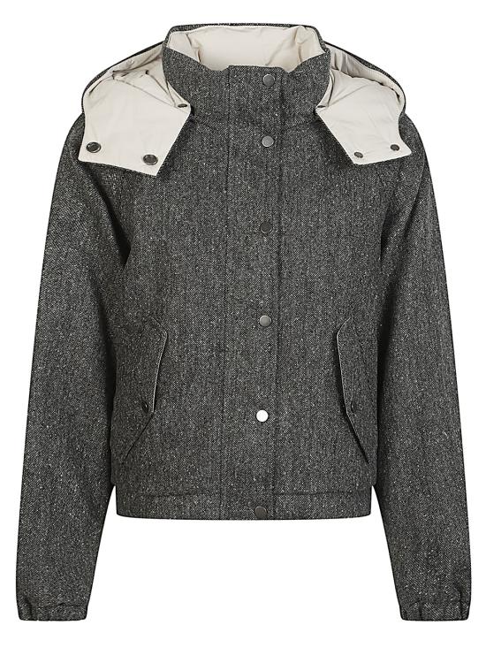 26FW 브루넬로 쿠치넬리 패딩 MD0023657 C001 DARK GREY - BRUNELLO CUCINELLI