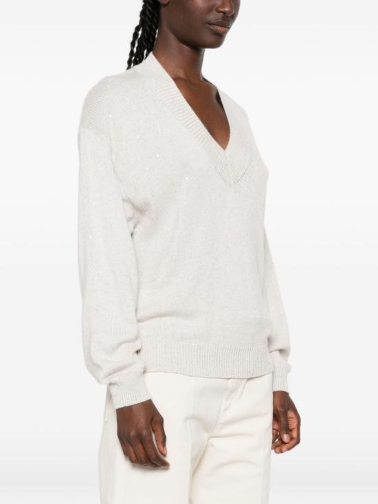 26FW 브루넬로 쿠치넬리 스웨터 M73540802 C9610 Avorio - BRUNELLO CUCINELLI