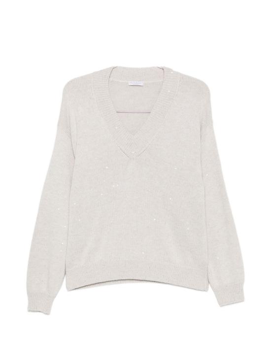 26FW 브루넬로 쿠치넬리 스웨터 M73540802 C9610 Avorio