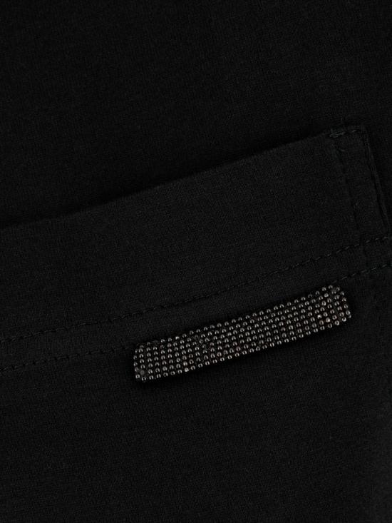 26FW 브루넬로 쿠치넬리 샤이니 탭 코튼 저지 티셔츠 M0T81EC710 C101 BLACK - BRUNELLO CUCINELLI