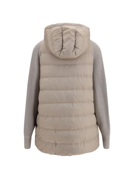26FW 브루넬로 쿠치넬리 나일론 후드 다운 재킷 MD5987779 C7958 GREY - BRUNELLO CUCINELLI