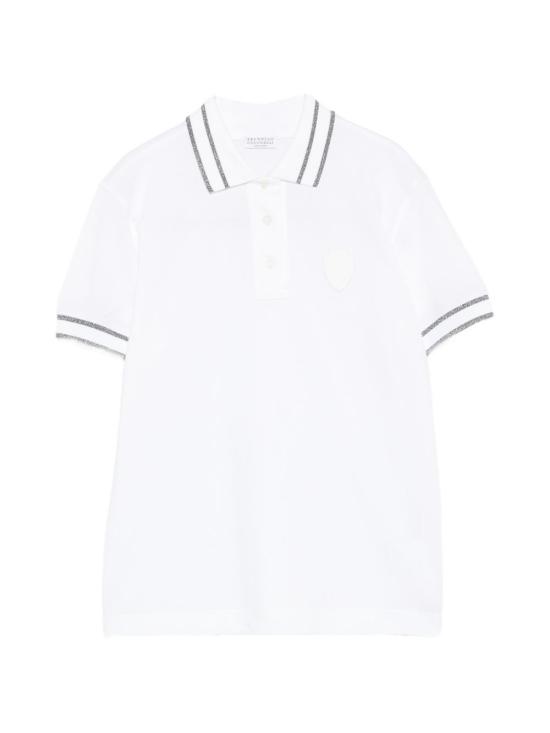 26FW 브루넬로 쿠치넬리 폴로 티셔츠 ML944VL505 C159 WHITE