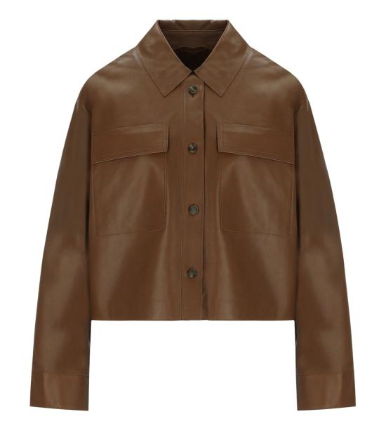 26FW 위켄드막스마라 가죽 자켓 262544021600 001 38 Brown