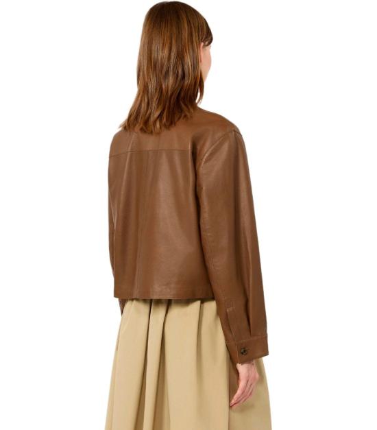 26FW 위켄드막스마라 가죽 자켓 262544021600 001 38 Brown - WEEKEND MAX MARA