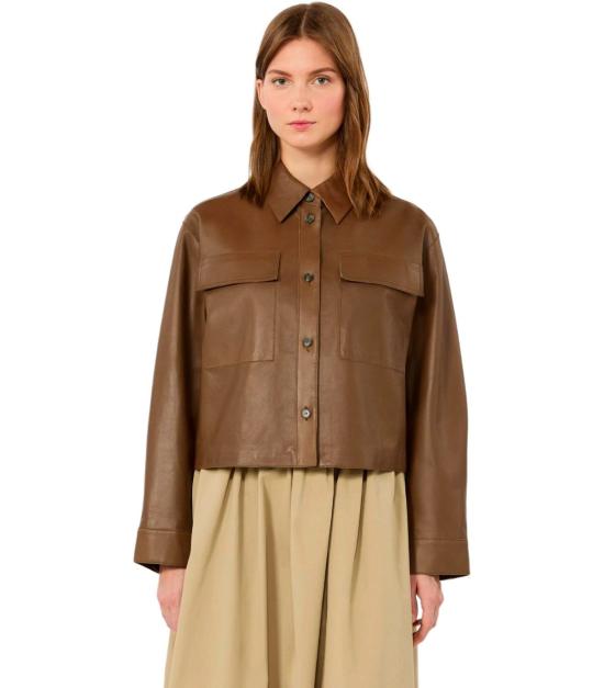 26FW 위켄드막스마라 가죽 자켓 262544021600 001 38 Brown - WEEKEND MAX MARA