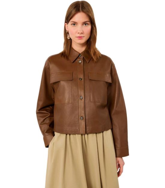 26FW 위켄드막스마라 가죽 자켓 262544021600 001 38 Brown - WEEKEND MAX MARA