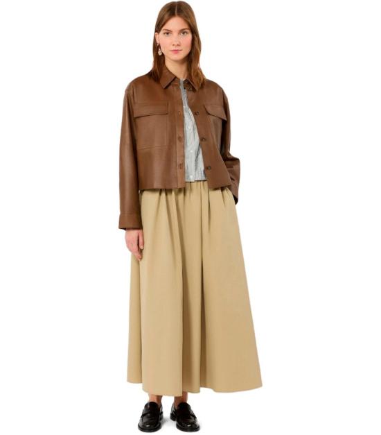 26FW 위켄드막스마라 가죽 자켓 262544021600 001 38 Brown - WEEKEND MAX MARA