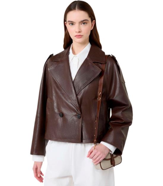 26FW 위켄드막스마라 가죽 자켓 2625446051600 002 38 Brown - WEEKEND MAX MARA