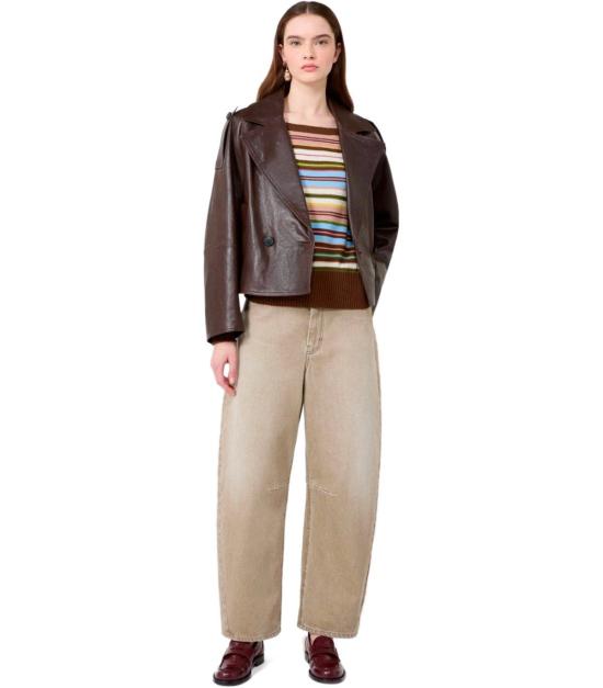 26FW 위켄드막스마라 가죽 자켓 2625446051600 002 38 Brown - WEEKEND MAX MARA