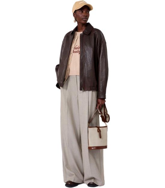 26FW 위켄드막스마라 가죽 자켓 2625446041600 003 38 Brown - WEEKEND MAX MARA