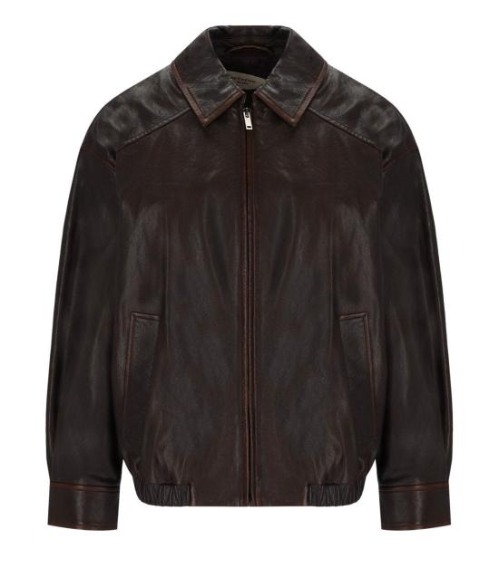 26FW 위켄드막스마라 가죽 자켓 2625446041600 003 38 Brown