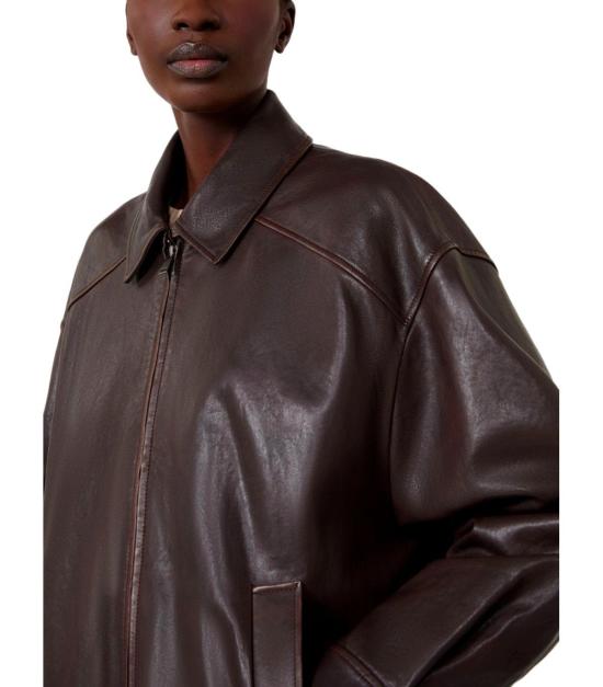 26FW 위켄드막스마라 가죽 자켓 2625446041600 003 38 Brown - WEEKEND MAX MARA