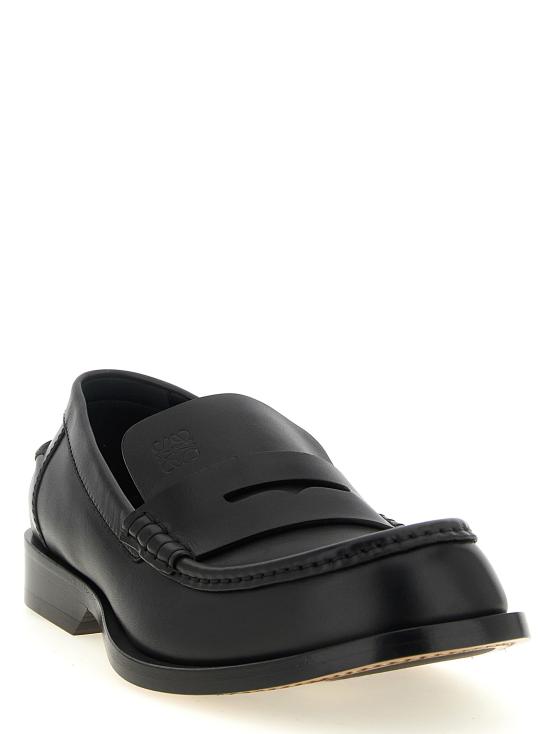 26FW 로에베 보바인 샤이니 카프스킨 로퍼 M815290X011100 Black - LOEWE