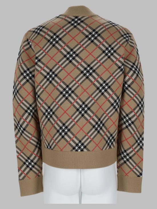 26FW 버버리 체크 코튼 울 보머 재킷 8119437 B9368 BEIGE - BURBERRY