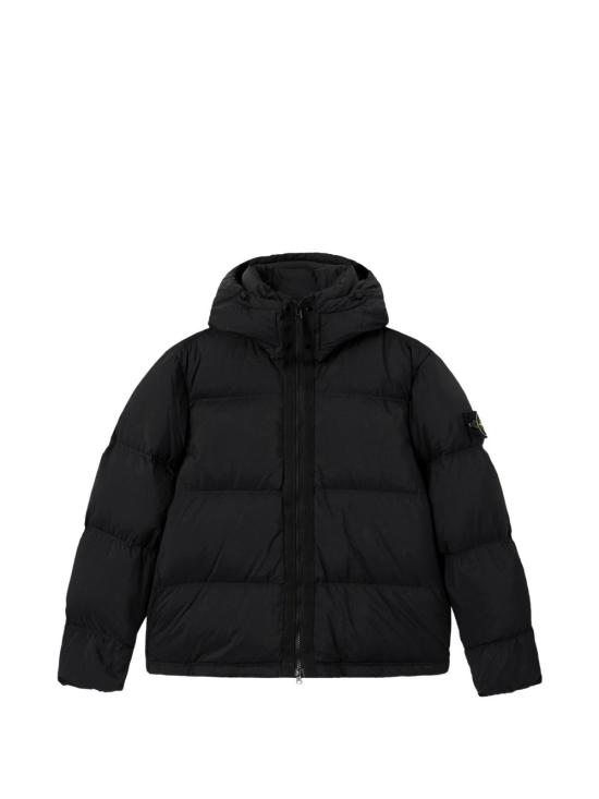 26FW 스톤 아일랜드 매트 립스탑 코듀라 어드밴스드 패브릭스 디테처블 후드 티어-레지스턴트 다운 자켓 L2S154100013S0483 V0029 BLACK