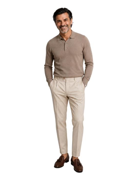 26FW 프랜지스 콜렉션 폴로 티셔츠 FE6852B 3106 Beige - FRANZESE COLLECTION