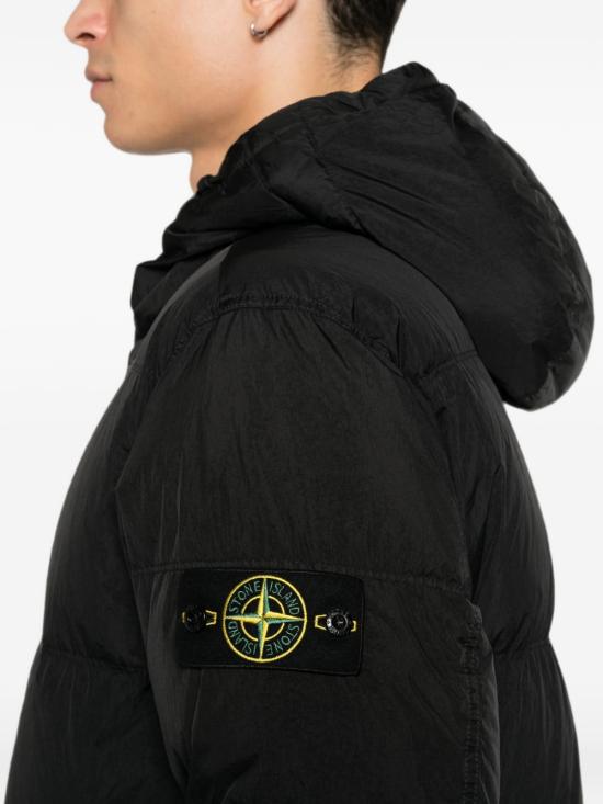 26FW 스톤 아일랜드 크링클 렙스 NY 패딩 재킷 L2S154100037S0A23 V0029 BLACK - STONE ISLAND