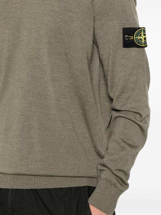 26FW 스톤 아일랜드 라이트 RWS 퓨어 울 크루넥 스웨터 L2S155100071S00C4 V0M5G GREEN - STONE ISLAND