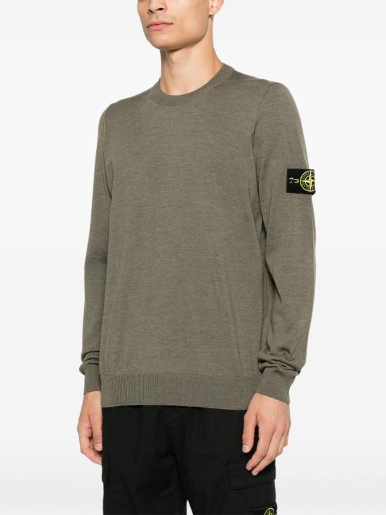 26FW 스톤 아일랜드 라이트 RWS 퓨어 울 크루넥 스웨터 L2S155100071S00C4 V0M5G GREEN - STONE ISLAND