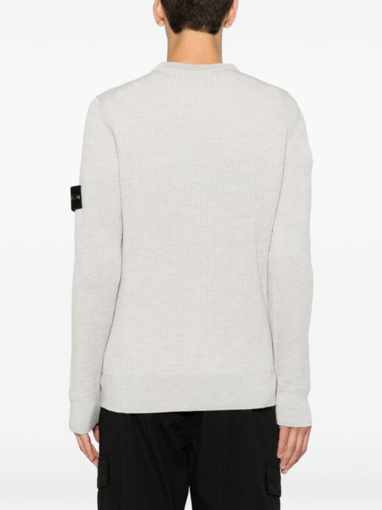 26FW 스톤 아일랜드 리브드 니트 로고 패치 스웨터 L2S155100053S00C2 V0M95 BEIGE - STONE ISLAND