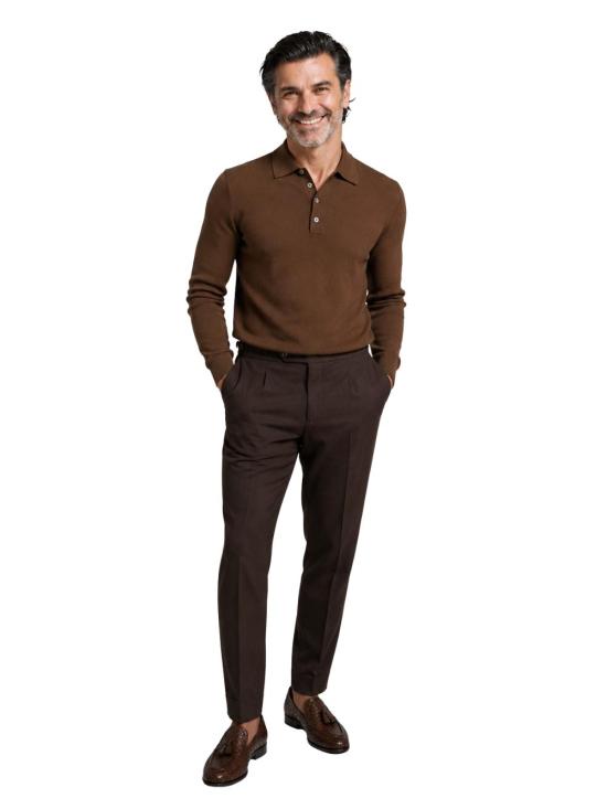 26FW 프랜지스 콜렉션 폴로 티셔츠 FE6852B 3112 Brown - FRANZESE COLLECTION