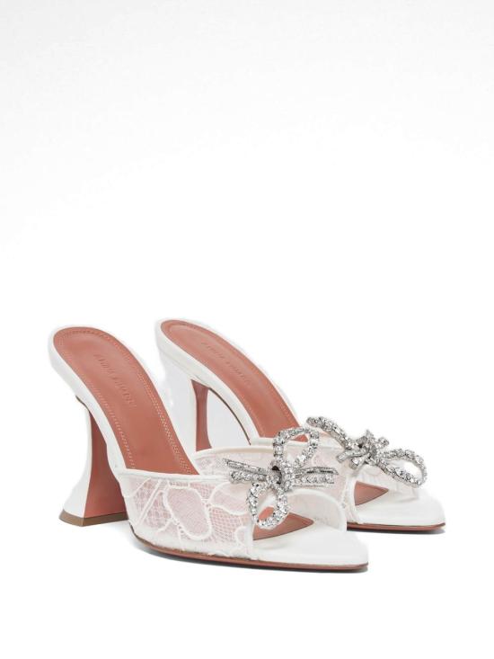 26FW 아미나 무아디 뮬/슬리퍼 ROSIELACESLIPPER95 IVORY WHITE - AMINA MUADDI