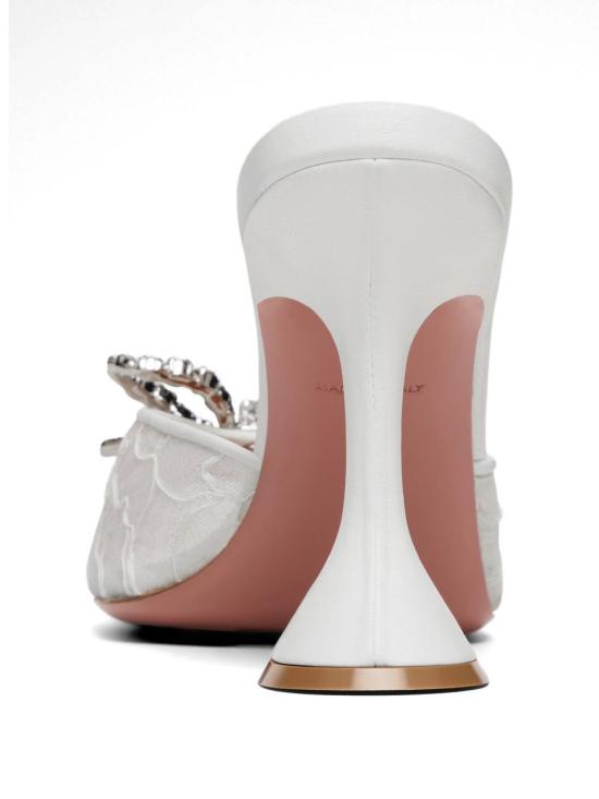 26FW 아미나 무아디 뮬/슬리퍼 ROSIELACESLIPPER95 IVORY WHITE - AMINA MUADDI