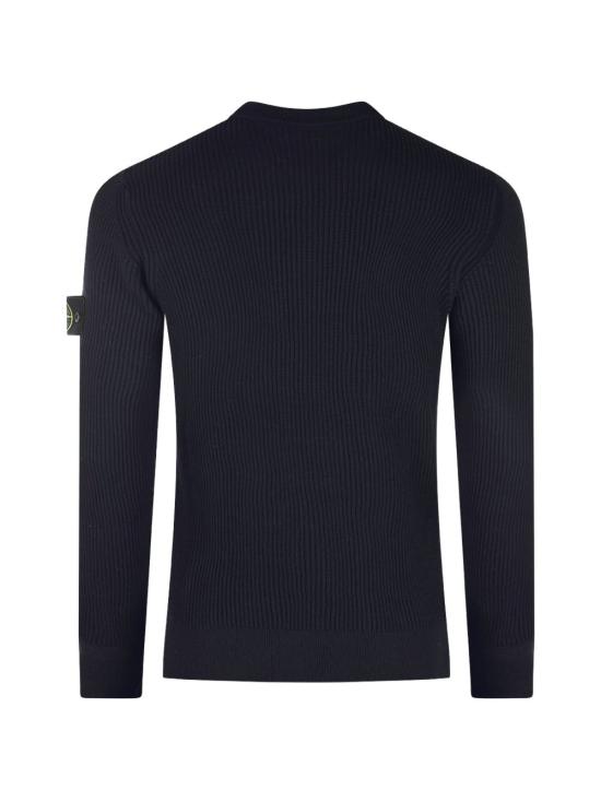 26FW 스톤 아일랜드 리브드 니트 로고 패치 스웨터 L2S155100053S00C2 V0020 BLUE - STONE ISLAND