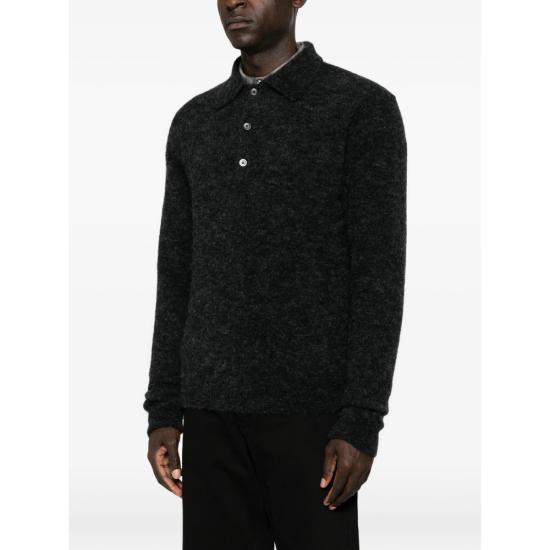 26FW 선플라워 폴로 티셔츠 3074 MOHAIR ANTRA GREY - SUNFLOWER