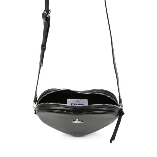 26FW 비비안웨스트우드 벨라 하트 크로스백 5801000OW S0026 N401 BLACK - VIVIENNE WESTWOOD