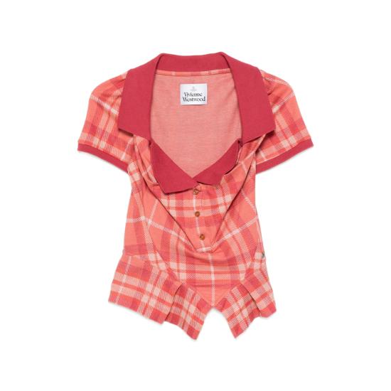 26FW 비비안웨스트우드 폴로 티셔츠 1H010006 J00C1 G408 RED NEUTRALS