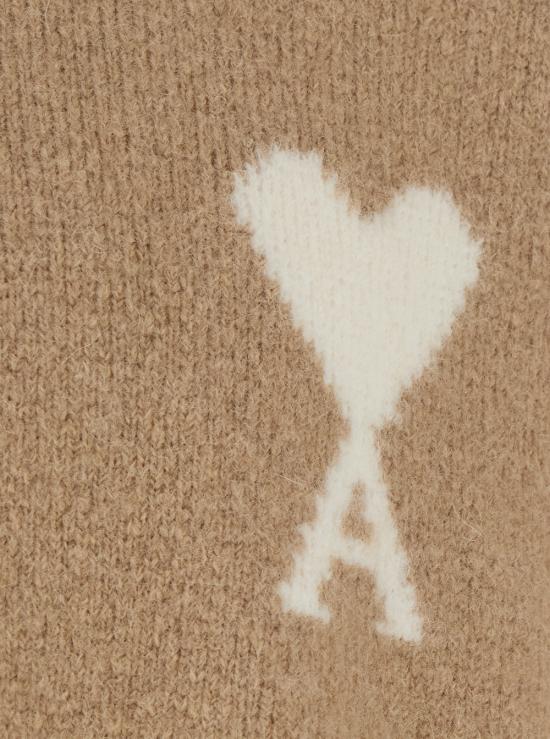 26FW 아미 ADC 알파카 폴로 스웨터 UPL408KN0135A278 Beige - AMI